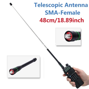 2 BUC Abbree AR-775 Telescopic SMA-de sex Feminin Mare Câștig Dual Band Antena Pentru Baofeng UV-5R UV-82 UV-9R Plus Ham Radio Walkie Talkie