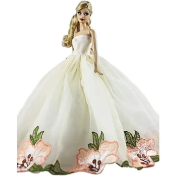 Retro Floral Rochie de Mireasa Set Haine pentru Barbie 1/6 BJD SD Haine Papusa Accesorii Casa Joc de Pansament