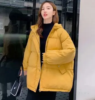 Toamna Iarna Nou, pentru Femei haină coreean Haină cu Glugă Femei Gros Matlasat Bumbac Parka Supradimensionate Sacou Feminin Uri de Moda uza