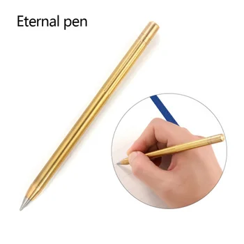 Retro Alamă Inkless Pen Pur Alama Metal de Nu-Stilou cu cerneală de Cupru Cadou Stilou Stylus Veșnică Creion de Călătorie în aer liber