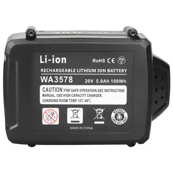 Li-ion instrument de putere a bateriei Pentru Worx 20V 5.0 Ah 100Wh WX027 WG151 WG154 WG155 WG890 WA3511 WA3512 WA3520 WA3525 WA3578 WA3575