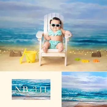 Fotografie fundal sirena sub mare sedinta foto ziua de nastere partid temă de fundal pentru fotografia de vara pe plaja la mare portret copii