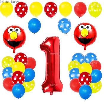 Sesame Street Tema Decor Petrecere Numărul de Balon Desene animate 12 Inch Balon Latex Copii 's Petrecere de Aniversare Decor Consumabile