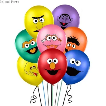Sesame Street Tema Decor Petrecere Numărul de Balon Desene animate 12 Inch Balon Latex Copii 's Petrecere de Aniversare Decor Consumabile