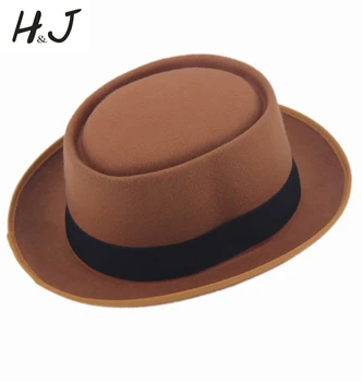 2016 Nou Toamna Iarna Barbati Feminino Cald pălărie Fedora GentlemanFelt Plăcintă cu carne de Porc Panama Sfărâmare Pălărie de Top