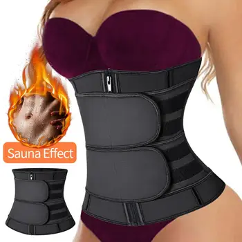 Neopren Sauna Talie Antrenor Corset Sudoare Centura pentru Femei, de Compresie Mare cu Fermoar Neopren Body Shaper Fajas Shapewear