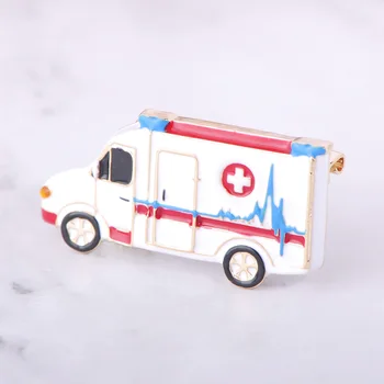 Funmor Cutie De Ambulanță Brosa Email Ace Copii Copii Haina Pulover Bluza Meci De Bijuterii De Rutină Colectarea Podoabe Prezintă