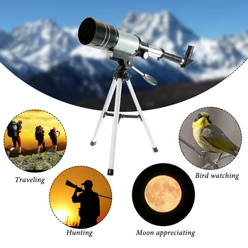 În aer liber profesionist HD Monocular 150X de Refracție Spațiu Telescop Astronomic de Călătorie Spotting domeniul de Aplicare cu Trepied Portabil