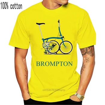 Barbati tricou maneca Scurta Biciclete Pliabile Brompton Unisex Tricou Femei t-shirt