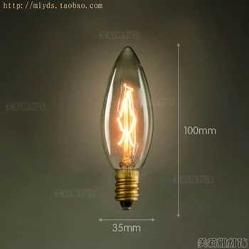 2 buc 40W E14 220V Retro Lampada Edison Becul Lămpii Bombillas Epocă de Lumină Fiole Decoratives Bec Incandescent
