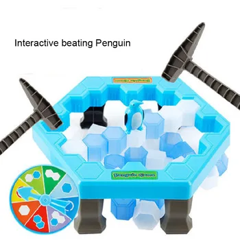 Salvați Penguin Spărgător de gheață joc de masă puzzle bat gheață jucărie părinte-copil joc Interactiv Joc de Bord de Rupere de Gheață Pinguin