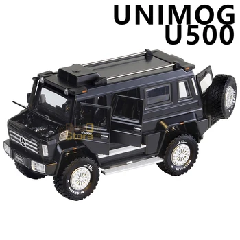 1:28 Aliaj Masina Jucărie UNIMOG U500 Camion Aliaj Model Inaltime de Simulare 1/32 Camion Van Die-casting de Sunet și Lumină, Trageți Înapoi Jucarii