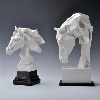 Stongwell Nordic Origami Cal Sculptura Abstractă Modernă Simplitate Rășină Geometrice Animal Meserii Acasă Ornamente Decor, Cadou