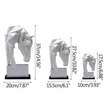 Stongwell Nordic Origami Cal Sculptura Abstractă Modernă Simplitate Rășină Geometrice Animal Meserii Acasă Ornamente Decor, Cadou
