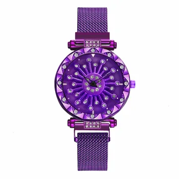 Cer Ceas De Lux Doamnelor Magnetic Înstelat Moda Diamant De Sex Feminin Cuarț Ceasuri Relogio Feminino Reloj Mujer Femei Ceasuri