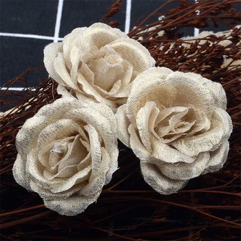 30 buc 4cm Mătase de Aur Artificiale a Crescut Capete de Flori Pentru Nunta Petrecere Acasă Decorare Pom de Crăciun DIY Accesorii de Flori False