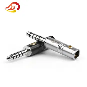 QYFANG 4-Strat de Rodiu Placat cu Cupru 4.4 mm 5 Poli Stereo pentru Căști Mufă Audio Jack Cască Sârmă de Lipire Conector Adaptor Metalic