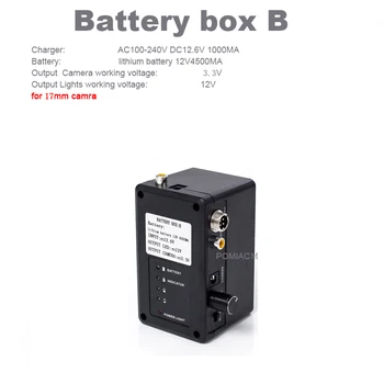 Cutie neagră Baterie Cutie de Control pentru Endoscop WP90 WP70 WP9600 WP7600 litiu baterie 12V 4500MAh