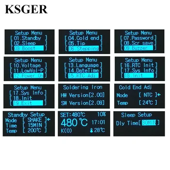 KSGER T12 ciocan de Lipit statie de STM32 OLED DIY Kituri de Lipire Scule Electrice de Sudura Fier Sfaturi Controler de Temperatura se Ocupe de Caz