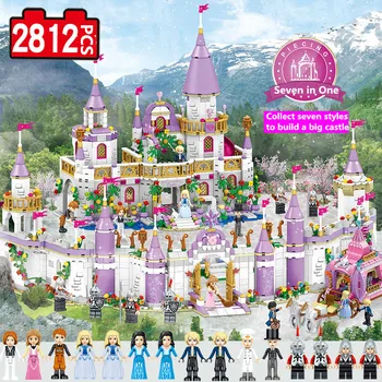 Film de basm diy jucarii amuzante Princess Castle Compatibil marci Prieteni Oraș Castel Model de Blocuri Fata de Jucarii pentru copilul