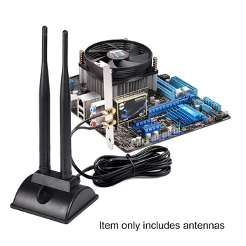 Eightwood Dual Band WiFi Antena 2.4 Ghz 5 ghz 6dBi Bază Magnetică RP-SMA Plug Antena pentru Router WiFi, WiFi Wireless Gama de Semnal