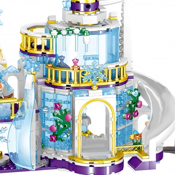 Princess Snow Queen Castelul de Gheata Figuri de Zăpadă Compatibil cu Fete Prieteni Blocuri Caramizi Jucarii pentru Copii
