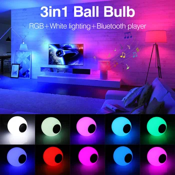 E27 RGB Bec Led Difuzor Bluetooth Muzica de Joc Estompat Lampa cu Telecomanda Schimba Culoarea de Interior Iluminat Acasă