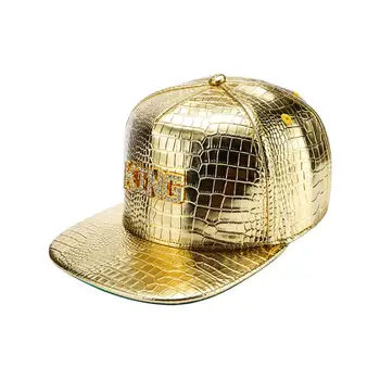 Noi Stras Capac de Aur REGELE Șapcă de Baseball din Piele Snapback Pălării Bling Pălărie Hip Hop Omul Capac de Aur Refuz Os Rapid de Transport maritim