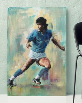 Decor De Legenda Diego Armando Maradona, Fotbal Super Star Mare Tesatura De Matase Poster Art Decor Interior Tablou Cadou 10