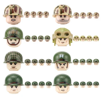 40PCS WW2 US Marine Corps Soldat Cifre Arme Blocuri Militare Armata Casca Accesorii pentru Arme Cărămizi Jucarii Pentru Copii
