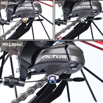 2 BUC/Lot Biciclete MTB Biciclete Schimbare Cablu Fix Șuruburile M5*9 șuruburi din Titan pentru Fata/Spate Derailleur-un Cablu de Fixare Ti TC4 Șurub