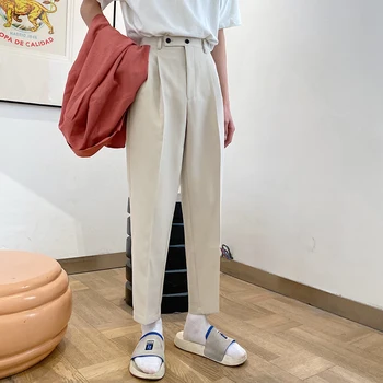 Barbati Casual Lungime De Glezna Costum Pantaloni Sex Masculin Japonia, Coreea De Streetwear Moda Retro Pantaloni Largi