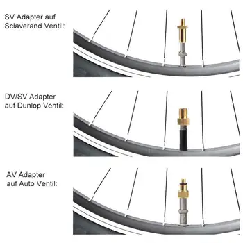 Adaptorul supapei Set Drum de Munte Biciclete Auto Valve Kit Adaptor Presta la Schrader Compresor de Aer cu Bicicleta Etaj Extensia Pompa de Instrumente
