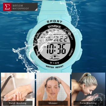 PANARS Moda Doamnelor Ceasuri Băieți Fete Elevii Digital Sport Femei Ceas rezistent la apa 50m Ceas Deșteptător Relogio Feminino
