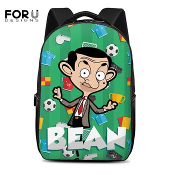 FORUDESIGNS de Desene animate Mr Bean Rucsacuri pentru Femei Drăguț Mr. Bean&Fotbal Rucsac pentru Laptop Adolescent Bărbați Călătorie Înapoi Pack Ghiozdane