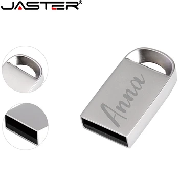 JASTER (1BUC gratuit logo-ul) USB 2.0 de Metal Flash Drive 4GB flash drive 16GB 64GB 32GB de Memorie Flash Stick de 128GB impermeabil pen Drive