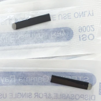 50pcs 0.16 mm Negru 18 U Laminas Agulhas Tebori Microblading Lame Nano Ace Machiaj Permanent materiale Pentru Sprancene Manual Pen