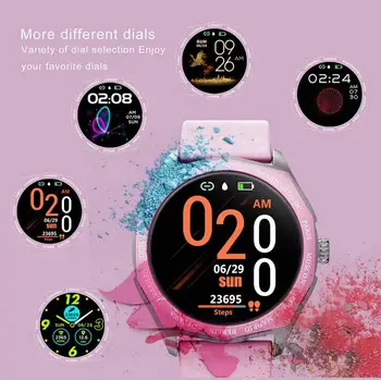 NOI V18 Ecran Color Smart watchs Ecran Tactil de Fitness Tensiunii Arteriale Impermeabil Sport Femei Inteligente Rata de Inima Rece Smart Band