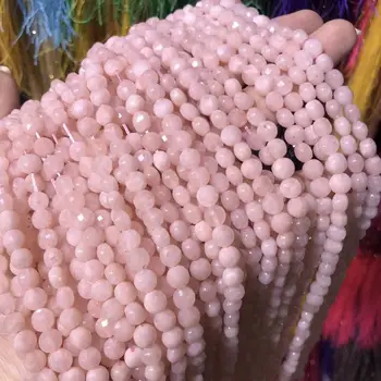 Piatra naturala Roz Morganite Margele Aplatizată forma Fațete Liber Margele Spacer Pentru a Face Bijuterii DIY Colier Brățară Accesorii