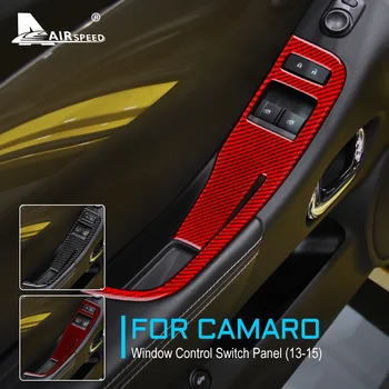 Fibra de Carbon pentru Chevrolet Camaro 2013 Accesorii Tapiterie Interior, Ferestre, Uși de Ridicare Comutator de Comandă Panou de Acoperire Autocolant