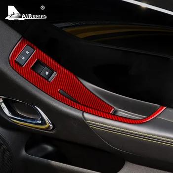 Fibra de Carbon pentru Chevrolet Camaro 2013 Accesorii Tapiterie Interior, Ferestre, Uși de Ridicare Comutator de Comandă Panou de Acoperire Autocolant