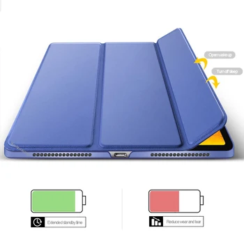 Pentru iPad Pro 11-în 2018 Nou Caz de Eliberare Ultra Slim din Piele PU Stand Pliant Cover Pentru iPad Pro 11 magnetic Inteligent Auto / Sleep