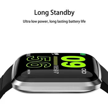 Ceas inteligent Ceas Împinge Mesaj Impermeabil Monitor de Ritm Cardiac Bluetooth pentru Telefon Android IOS SmartPhone, Smartwatch