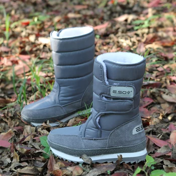 De iarnă, impermeabil, anti alunecoase cizme de zapada îngroșarea cald pereche de cizme, pentru bărbați pantofi de zăpadă, tub mediu confortabil de bumbac cizme