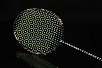 35 de Înaltă Calitate de Lire sterline Plin Fibra de Carbon Badminton Racheta Atac de Tip 3U(85-89G) Single de Tenis Cu acces Gratuit Șir Q1438CMC
