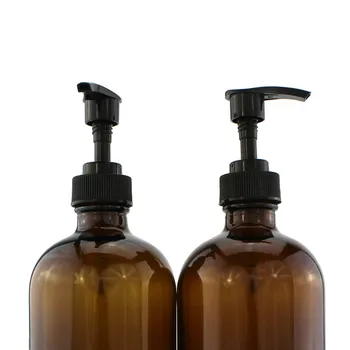 8 Uncii Flacoane din Sticlă brună W/Pompa Dozatoare (2-Pack); Reîncărcabile Lotiune Sapun Lichid Pompa de Sticle Maro BPA-Free Plastic Topuri