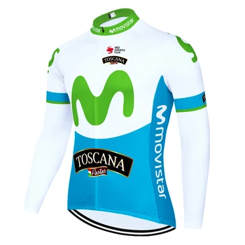 2020 echipa de biciclete shirt mens movistar ciclism jersey vara primavara iute uscat Biciclete Ciclism Respirabil camisa de ciclismo
