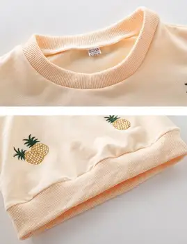 Primăvara 2021 Copii Fete De Îmbrăcăminte Set Drăguț De Ananas Tricoul & Carouri Fusta Două Bucata Fete Haine Copii Toamna Haine