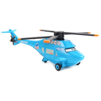 Cars Disney Pixar Cars Dinoco Elicopter Regele Nr. 43 din Metal turnat sub presiune din aliaj de Jucărie Mașină de model de avion, pentru copii de la 1:55 Liber Brand