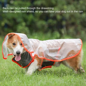 1 BUC Impermeabil Câine Pelerina de ploaie cu Gluga Transparent animale de Companie Cățeluș Câine Haina de Ploaie Pelerina, Costume de Haine